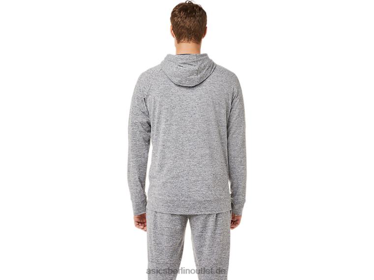Tech-Hoodie mit durchgehendem Reißverschluss für Herren BL4N1907Asics Träger grau meliert