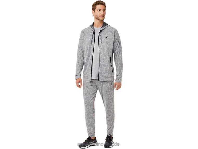 Tech-Hoodie mit durchgehendem Reißverschluss für Herren BL4N1907Asics Träger grau meliert