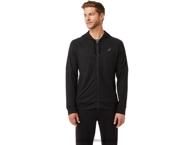 Tech-Hoodie mit durchgehendem Reißverschluss für Herren BL4N2029Asics Leistung schwarz