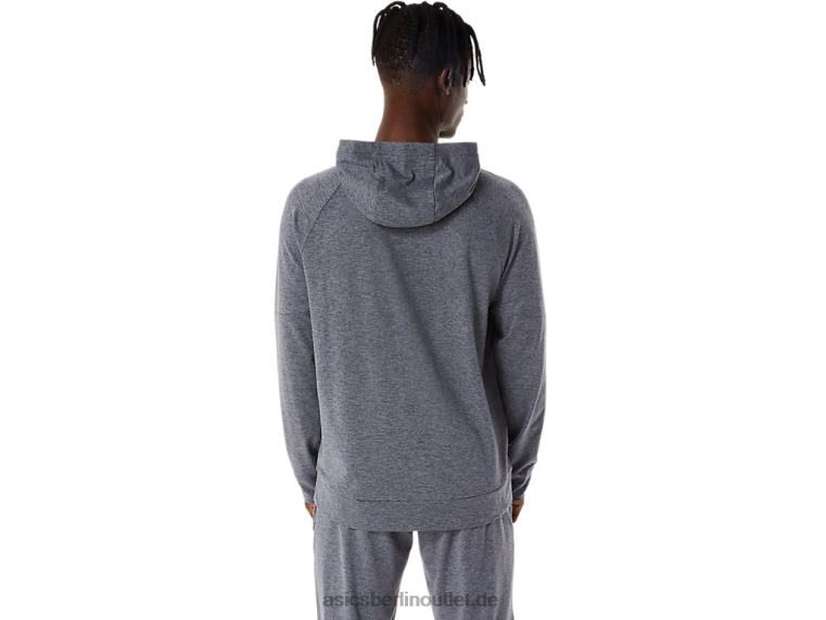 Tech-Hoodie mit durchgehendem Reißverschluss für Herren BL4N817Asics Metropole graues Heidekraut