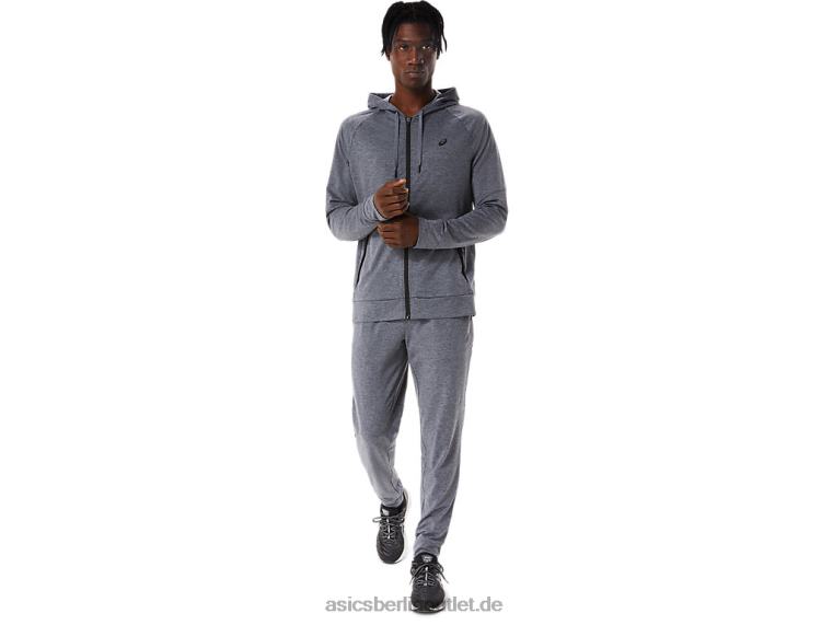 Tech-Hoodie mit durchgehendem Reißverschluss für Herren BL4N817Asics Metropole graues Heidekraut