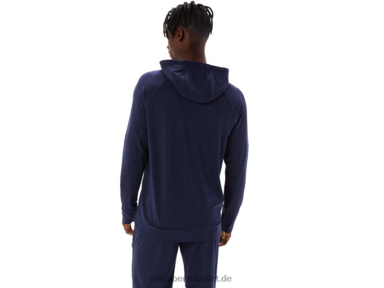 Tech-Hoodie mit durchgehendem Reißverschluss für Herren BL4N867Asics Peacoat/Perfschwarz