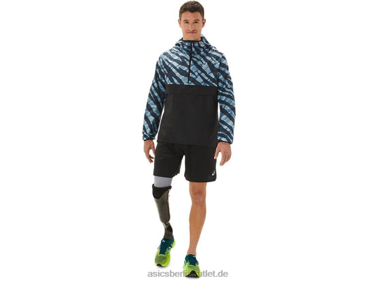 Wild-Camouflage-Anorak für Herren BL4N1102Asics Azurblau/Performance-Schwarz