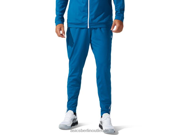 Herren-Trainingshose BL4N1808Asics Tiefseeblaugrün/Brillantweiß