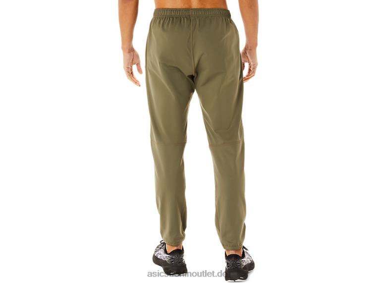 Herrenhose aus gebürstetem Strick BL4N746Asics Mantel grün
