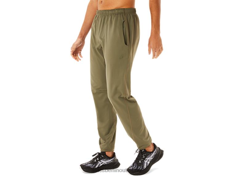 Herrenhose aus gebürstetem Strick BL4N746Asics Mantel grün