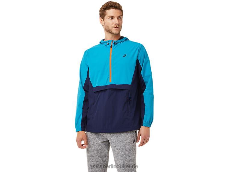 Anorakjacke für Herren BL4N2030Asics blaugrün/peacoat