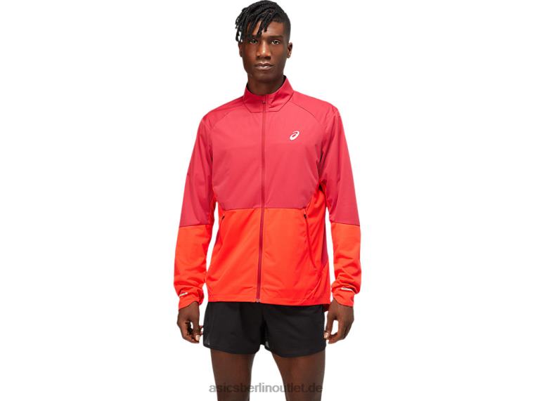 Belüftungsjacke für Herren BL4N1783Asics Burgunderrot/Elektrorot