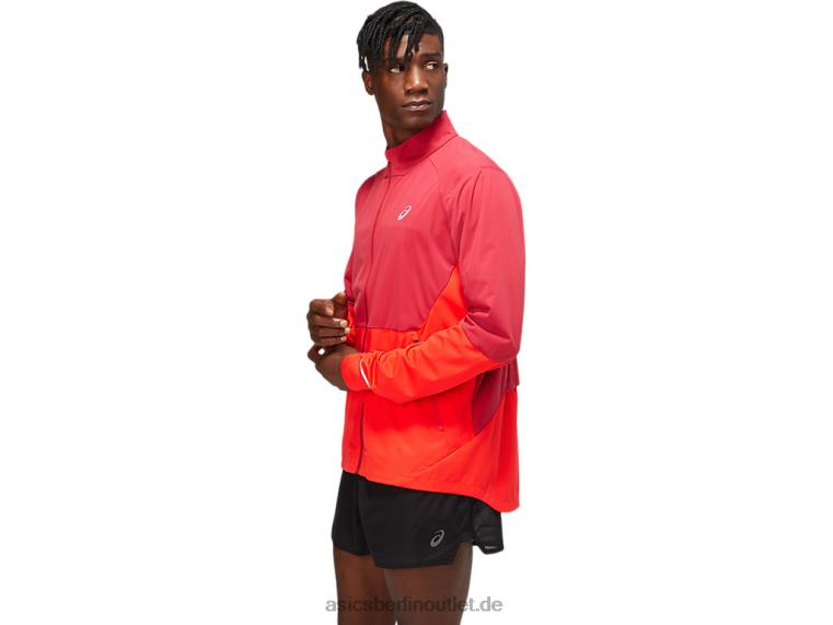 Belüftungsjacke für Herren BL4N1783Asics Burgunderrot/Elektrorot