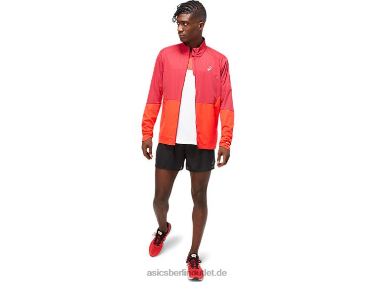 Belüftungsjacke für Herren BL4N1783Asics Burgunderrot/Elektrorot