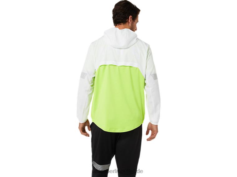 Herren-Lite-Show-Jacke BL4N1348Asics Brillantweiß/Hazardgrün
