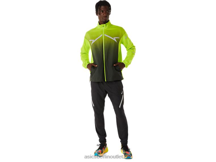 Herren-Lite-Show-Jacke BL4N238Asics Limettenschale/Performance Black