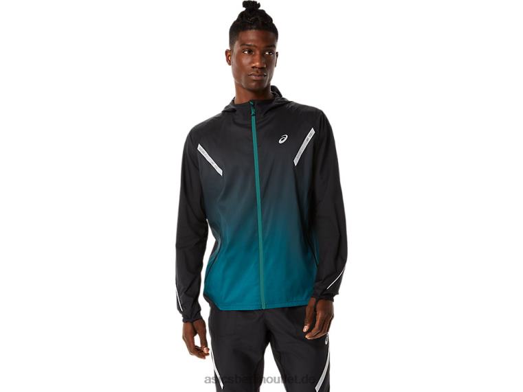 Herren-Lite-Show-Jacke BL4N832Asics Performance Schwarz/Samtkiefer