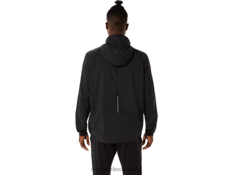Herren-Lite-Show-Jacke BL4N832Asics Performance Schwarz/Samtkiefer
