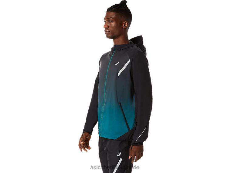 Herren-Lite-Show-Jacke BL4N832Asics Performance Schwarz/Samtkiefer