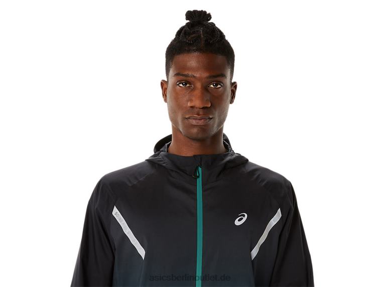 Herren-Lite-Show-Jacke BL4N832Asics Performance Schwarz/Samtkiefer