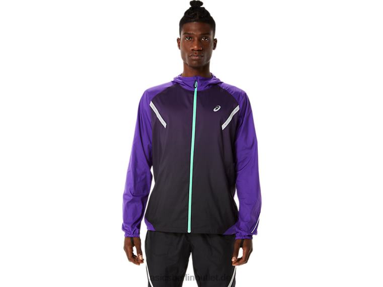 Herren-Lite-Show-Jacke BL4N855Asics Traubenmarmelade/Performance Black