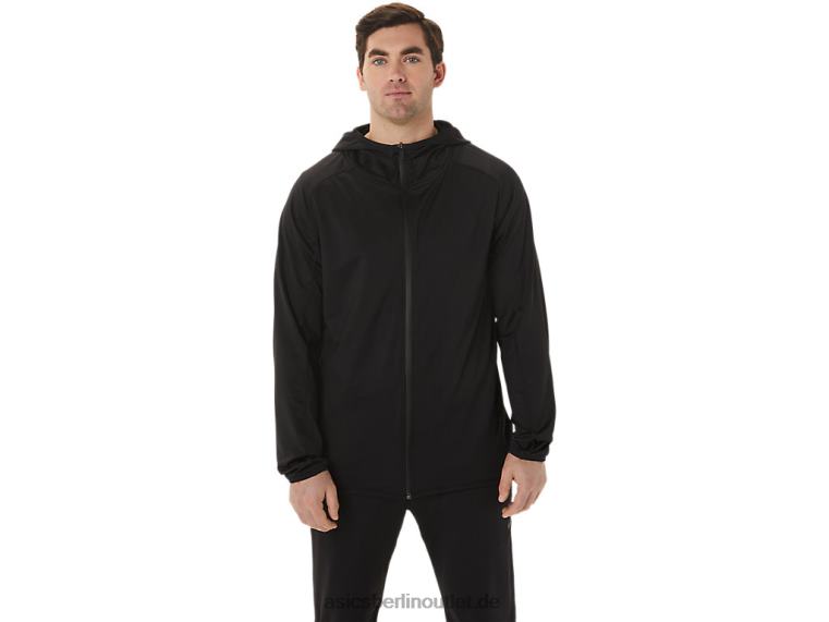 Herrenjacke aus gebürstetem Jacquard-Strick von Actibreeze BL4N755Asics Leistung schwarz