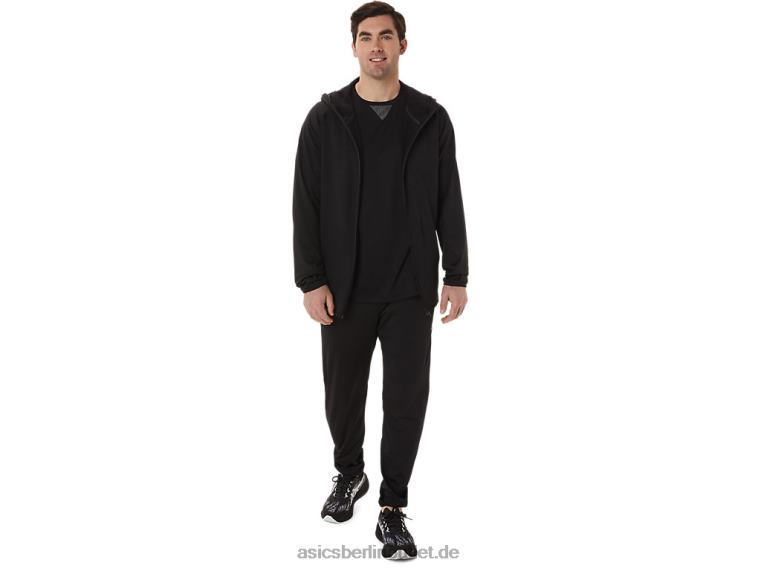 Herrenjacke aus gebürstetem Jacquard-Strick von Actibreeze BL4N755Asics Leistung schwarz