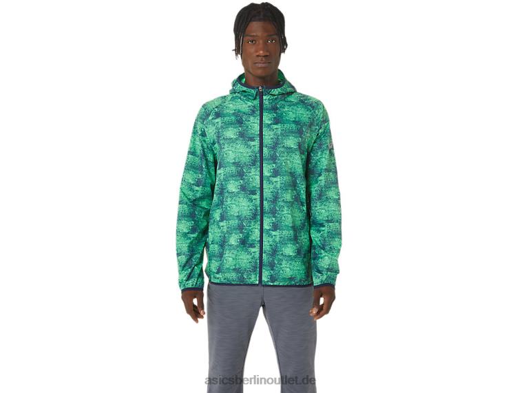 Packbare Herrenjacke BL4N1050Asics Batikgrün/Peacoat