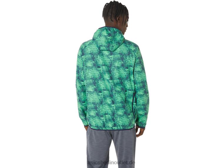 Packbare Herrenjacke BL4N1050Asics Batikgrün/Peacoat
