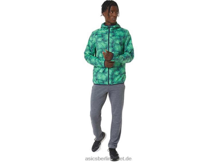 Packbare Herrenjacke BL4N1050Asics Batikgrün/Peacoat
