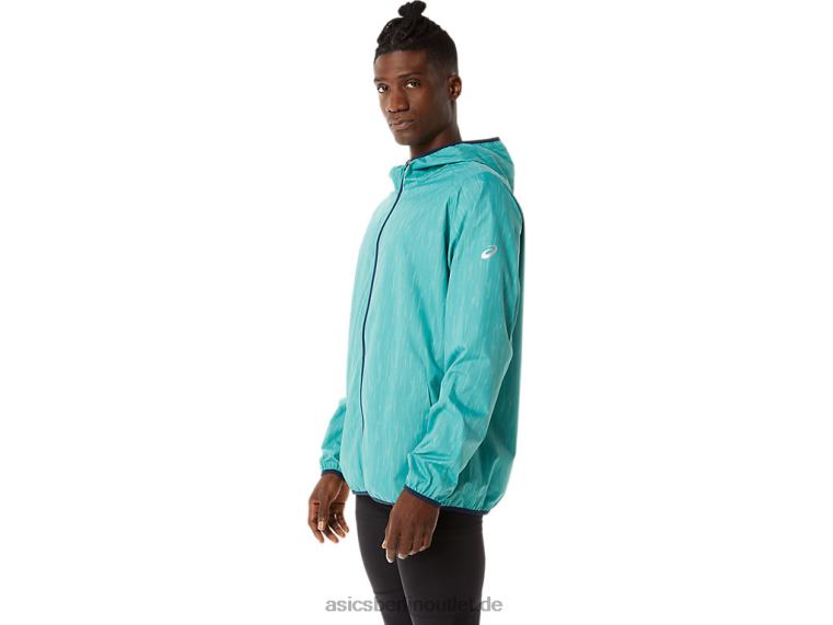 Packbare Herrenjacke BL4N1387Asics Salbeidruck/Französischblau