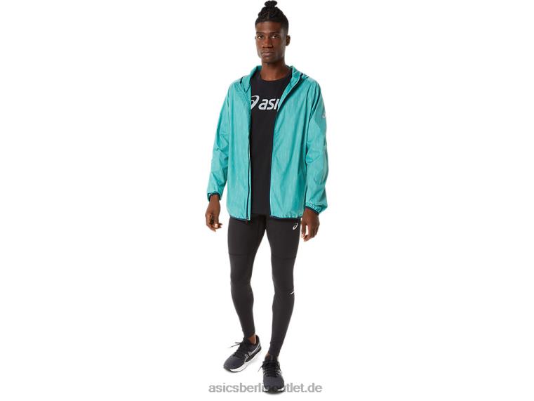 Packbare Herrenjacke BL4N1387Asics Salbeidruck/Französischblau