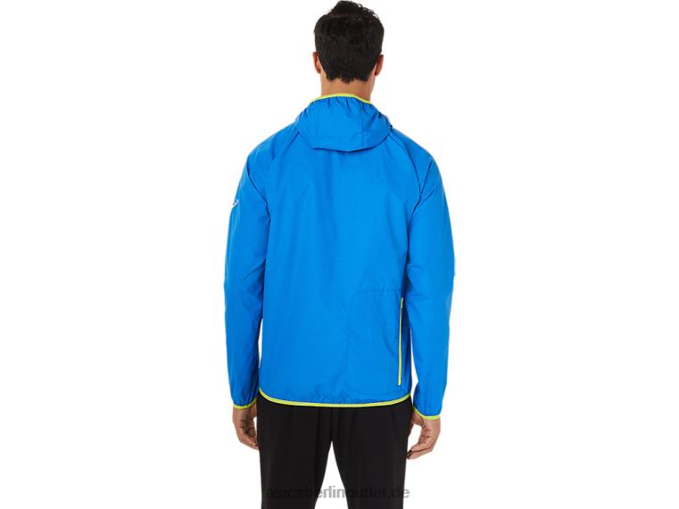 Packbare Herrenjacke BL4N1712Asics Elektroblauer Spacedye/Limettenschale