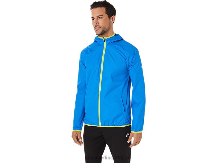 Packbare Herrenjacke BL4N1712Asics Elektroblauer Spacedye/Limettenschale