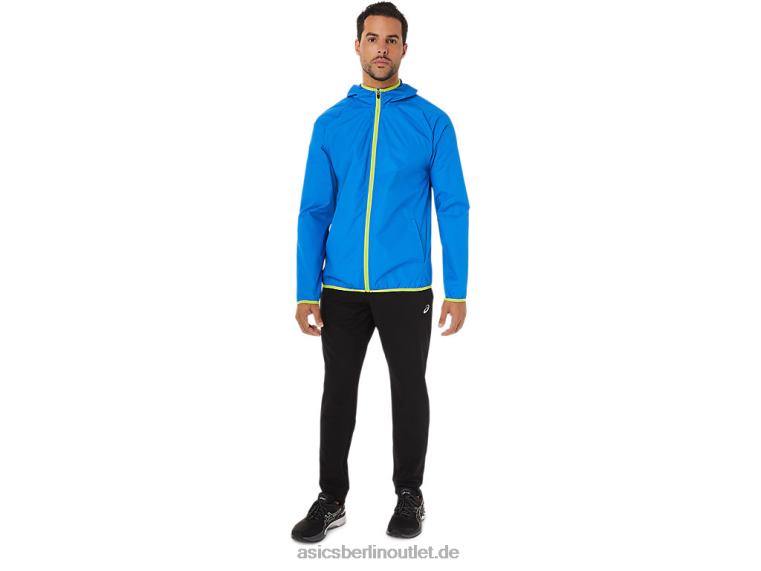 Packbare Herrenjacke BL4N1712Asics Elektroblauer Spacedye/Limettenschale