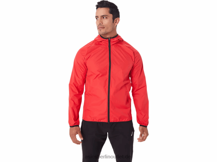 Packbare Herrenjacke BL4N1822Asics elektrisch rot/schwarz