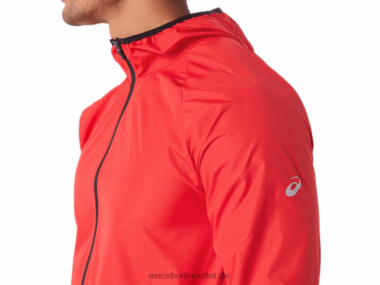 Packbare Herrenjacke BL4N1822Asics elektrisch rot/schwarz
