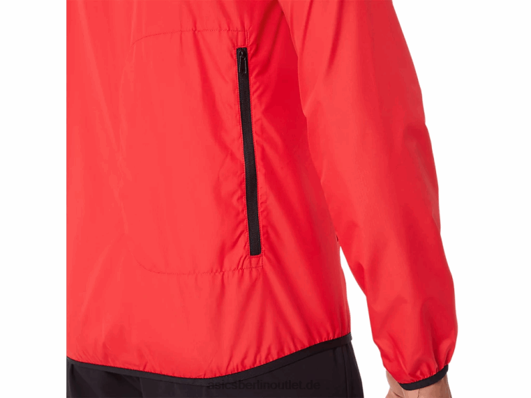 Packbare Herrenjacke BL4N1822Asics elektrisch rot/schwarz