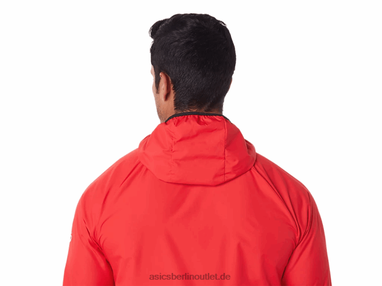 Packbare Herrenjacke BL4N1822Asics elektrisch rot/schwarz
