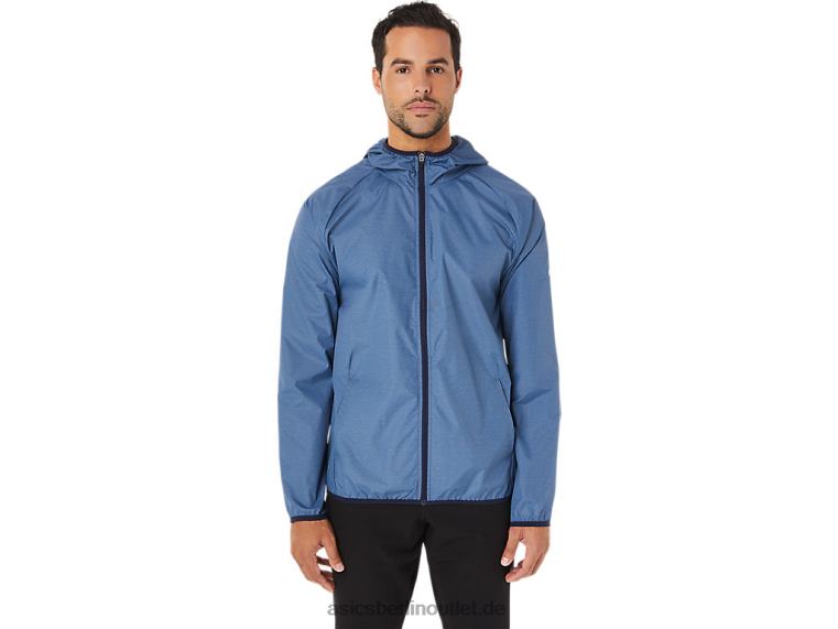 Packbare Herrenjacke BL4N1829Asics Sturmblau meliert/peacoat