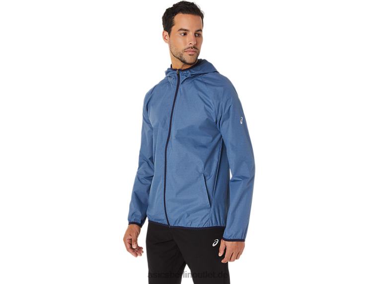 Packbare Herrenjacke BL4N1829Asics Sturmblau meliert/peacoat