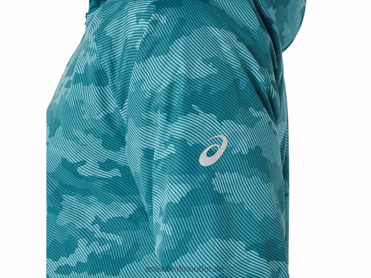 Packbare Herrenjacke BL4N1893Asics Misty Pine Print/Sauer Yuzu