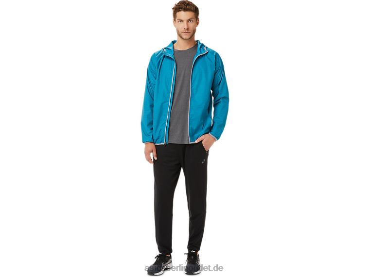 Packbare Herrenjacke BL4N2027Asics blaugrünes Heidekraut/Plattengestein