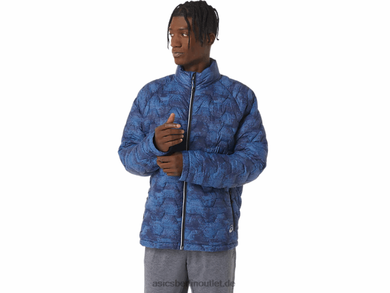 Performance-Isolierjacke für Herren BL4N808Asics Batik-Blaudruck