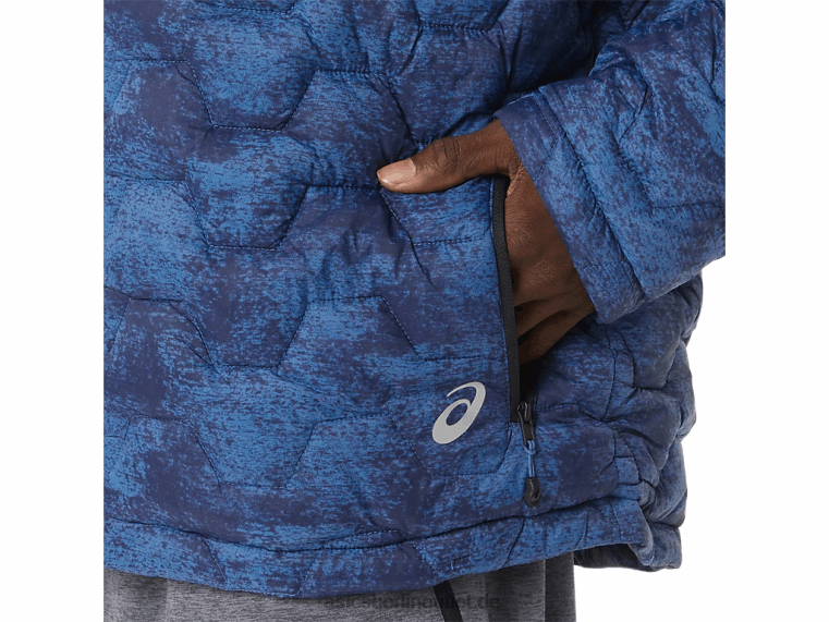 Performance-Isolierjacke für Herren BL4N808Asics Batik-Blaudruck
