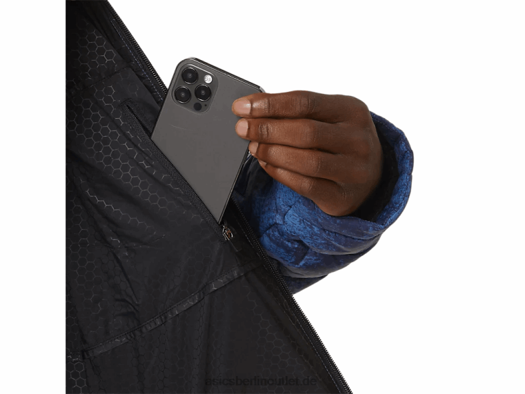 Performance-Isolierjacke für Herren BL4N808Asics Batik-Blaudruck
