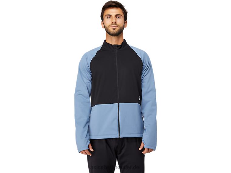 Thermostorm-Jacke mit durchgehendem Reißverschluss für Herren BL4N1632Asics Sturmblau/Performance-Schwarz