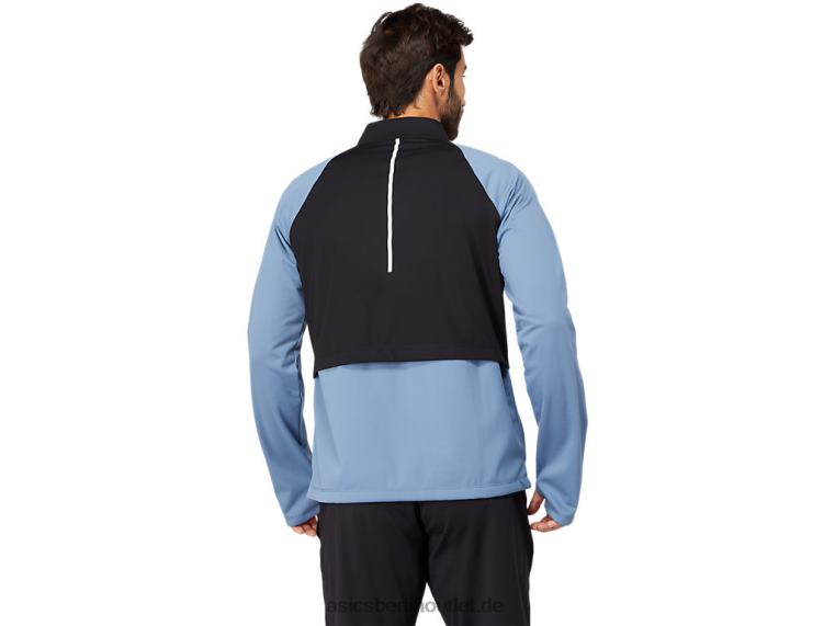 Thermostorm-Jacke mit durchgehendem Reißverschluss für Herren BL4N1632Asics Sturmblau/Performance-Schwarz