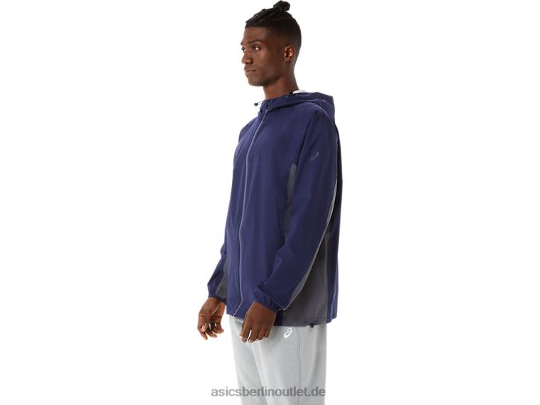 Wasserdichte Herrenjacke BL4N1401Asics Peacoat/Trägergrau