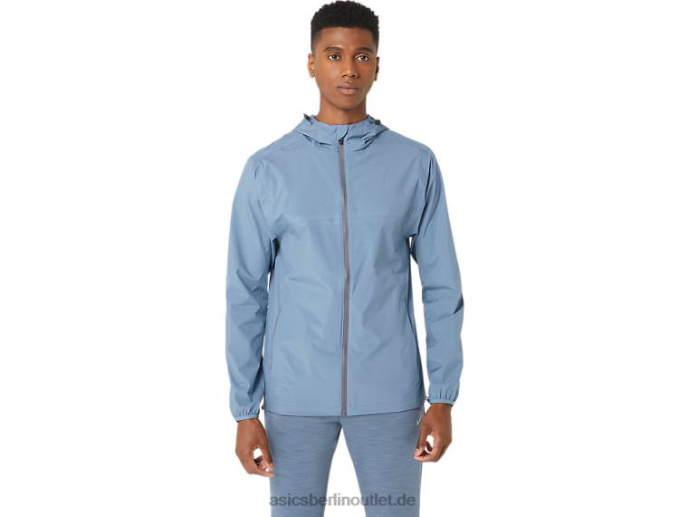 Wasserdichte Herrenjacke BL4N214Asics Stahlblau/Trägergrau