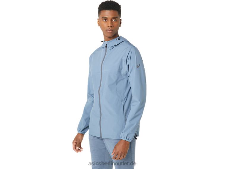 Wasserdichte Herrenjacke BL4N214Asics Stahlblau/Trägergrau