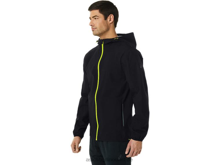 Wasserdichte Herrenjacke BL4N231Asics Performance Schwarz/Limettenschale