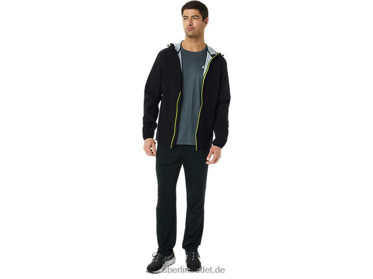 Wasserdichte Herrenjacke BL4N231Asics Performance Schwarz/Limettenschale