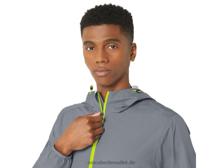 Wasserdichte Herrenjacke BL4N246Asics Gesteinsschicht/Kalkschale